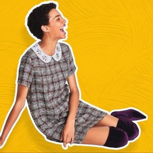 New Zara dress with gem Peter Pan collar